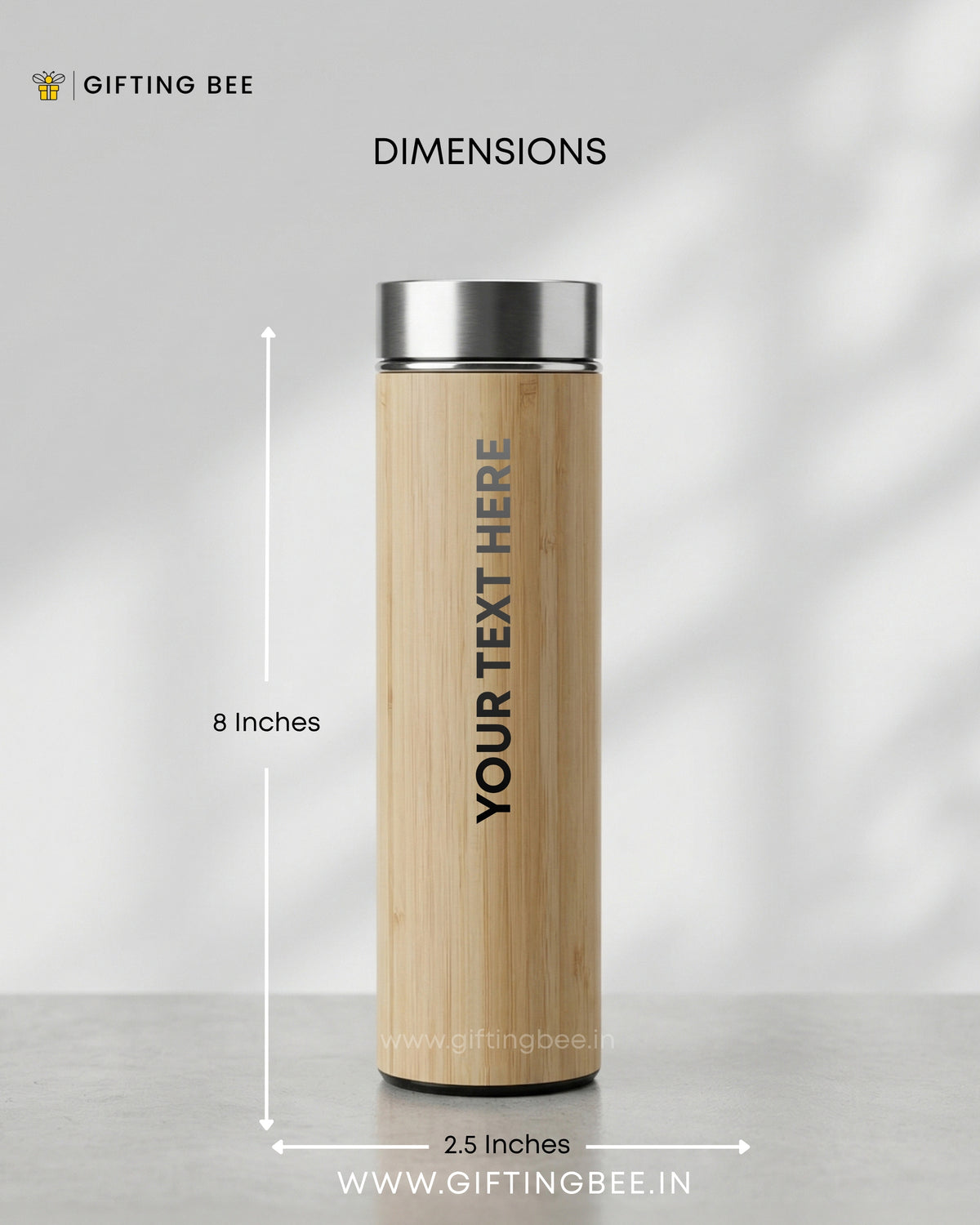 PERSONALISED BAMBOO WATER BOTTLE
