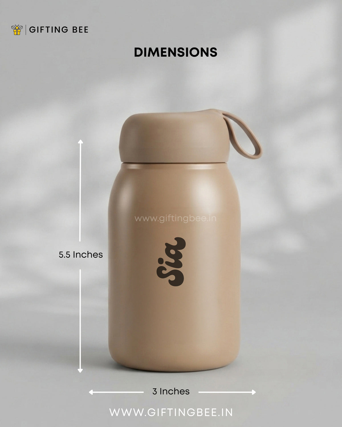 PERSONALISED RABBIT BOTTLES -  BROWN