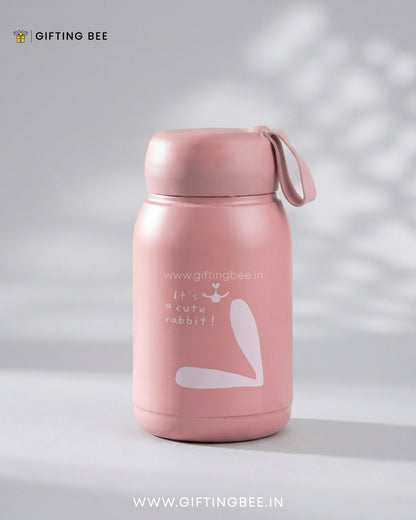 PERSONALISED RABBIT BOTTLES -  PINK