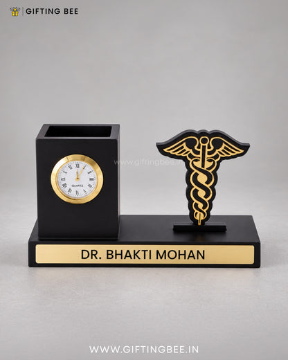 DOCTOR PEN STAND WITH CLOCK