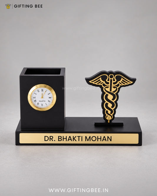DOCTOR PEN STAND WITH CLOCK