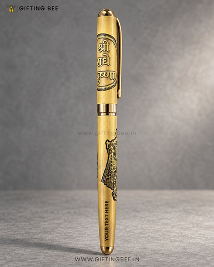 ETCHED GOD PEN   -RADHA KRISHNA