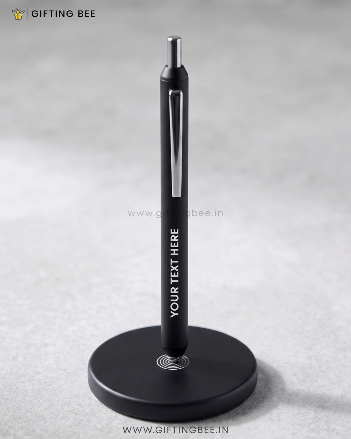 MAGNETIC BASE METAL PEN SET ROUND