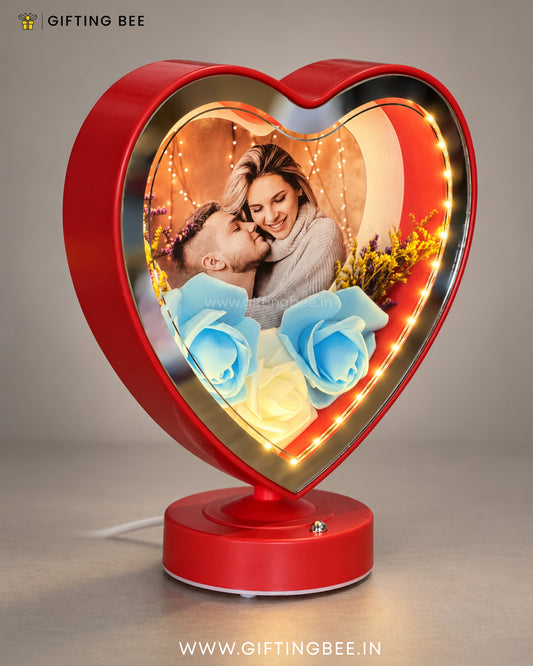 HEART LED FLOWER LAMP RED