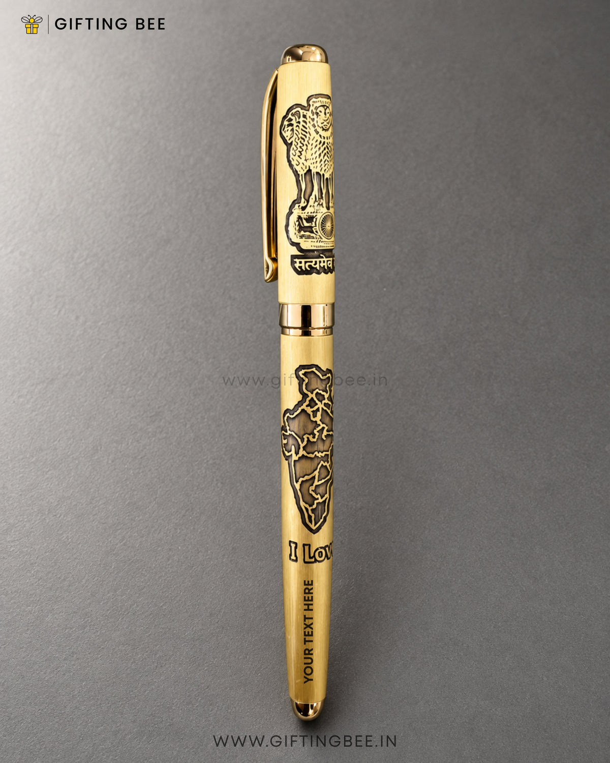 ETCHED  PEN -  I LOVE INDIA