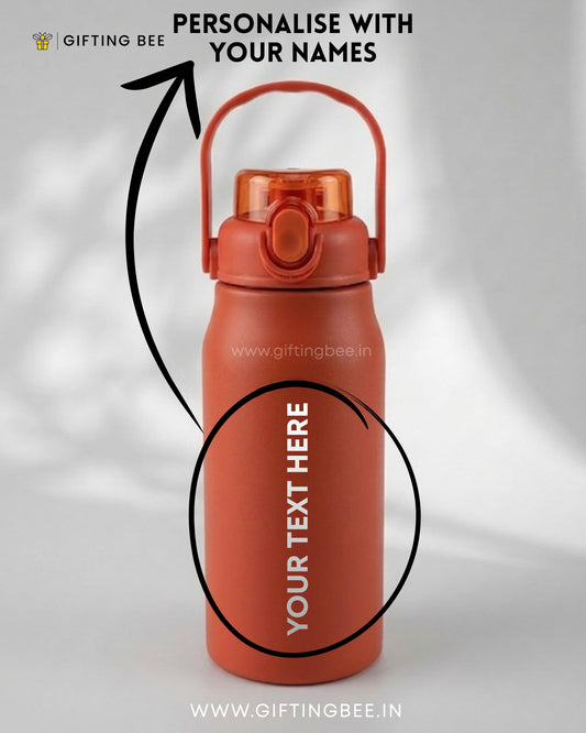 PERSONALISED HOT & COLD SIPPER BOTTLE - RED - 1200ML