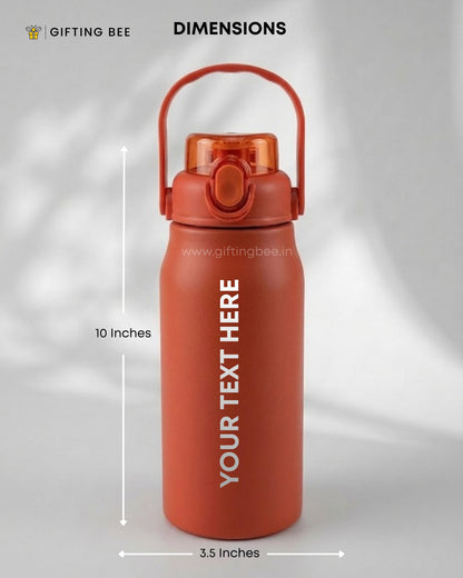 PERSONALISED HOT & COLD SIPPER BOTTLE - RED - 1200ML
