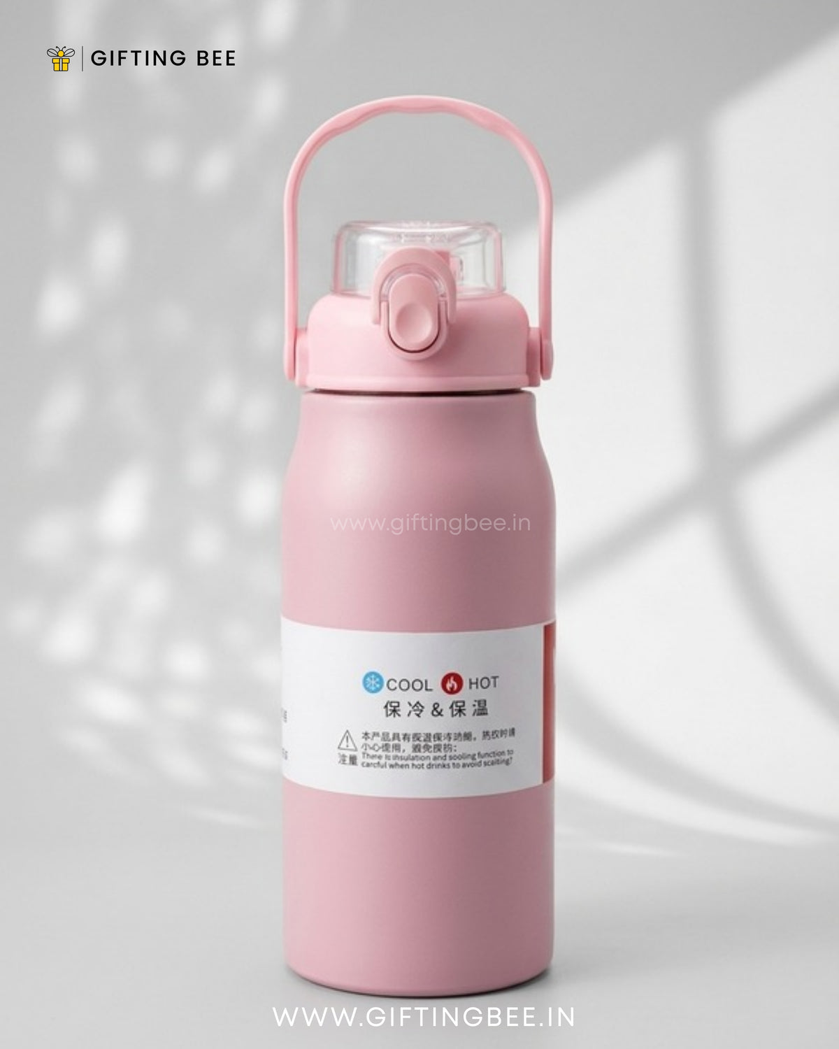 PERSONALISED HOT & COLD SIPPER BOTTLE - PINK 1200ML
