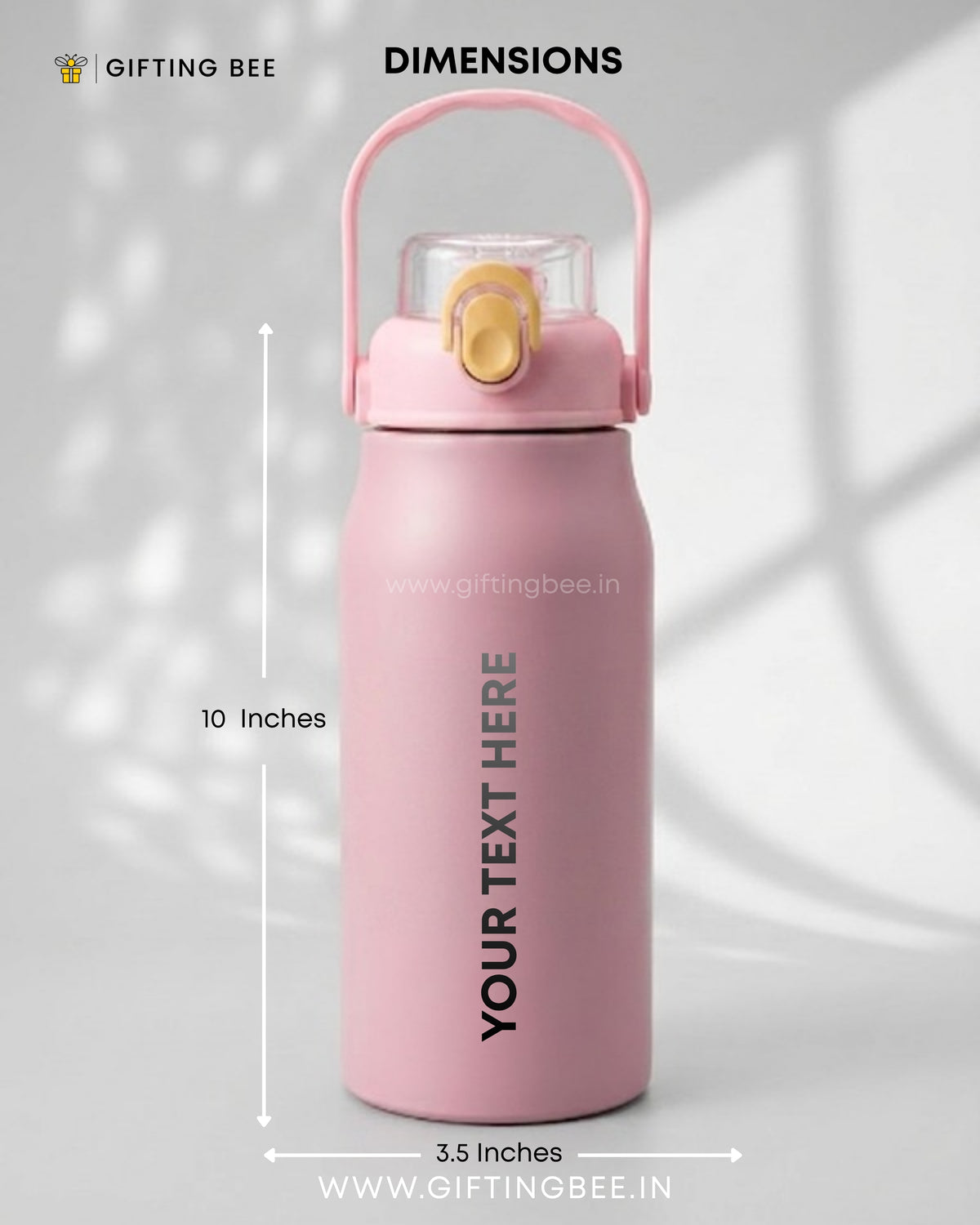 PERSONALISED HOT & COLD SIPPER BOTTLE - PINK 1200ML