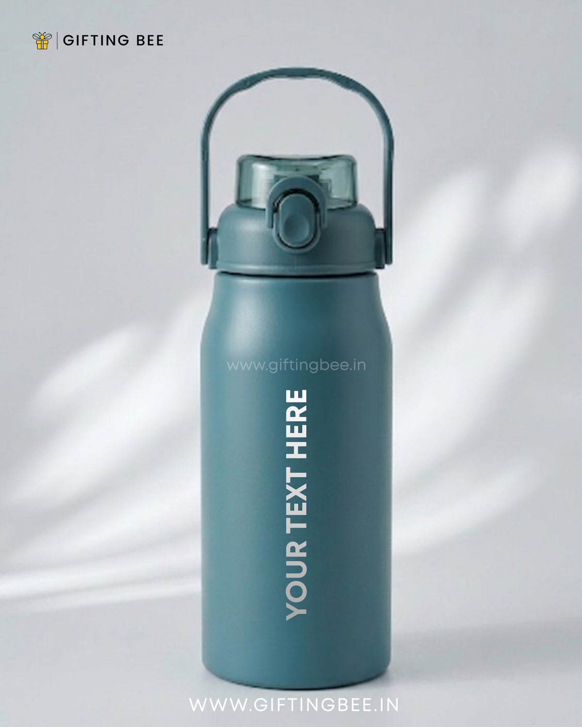 PERSONALISED HOT & COLD SIPPER BOTTLE - TEAL BLUE 1200ML