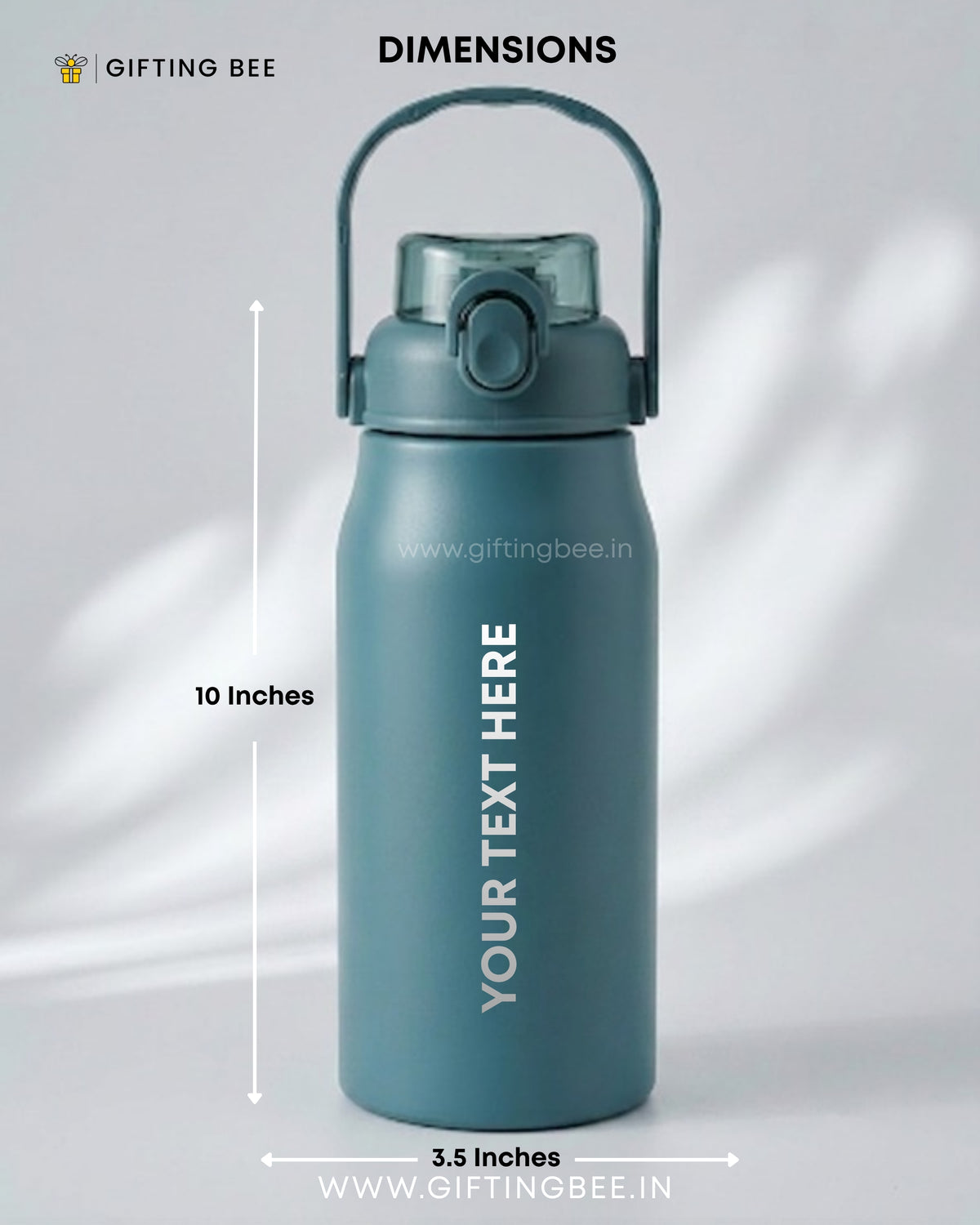 PERSONALISED HOT & COLD SIPPER BOTTLE - TEAL BLUE 1200ML