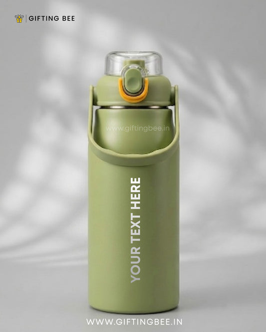 PERSONALISED HOT & COLD SIPPER BOTTLE - GREEN 1200ML