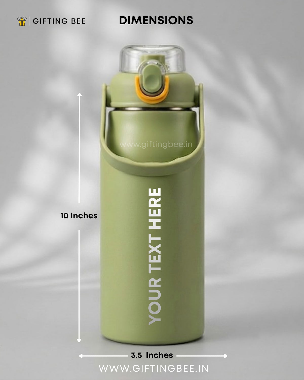 PERSONALISED HOT & COLD SIPPER BOTTLE - GREEN 1200ML
