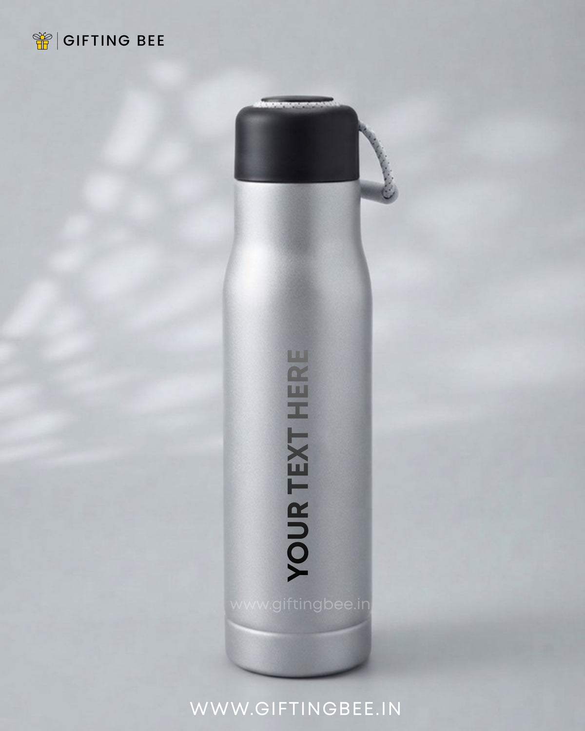 PERSONALISED HOT & COLD BOTTLE - SILVER 550ML