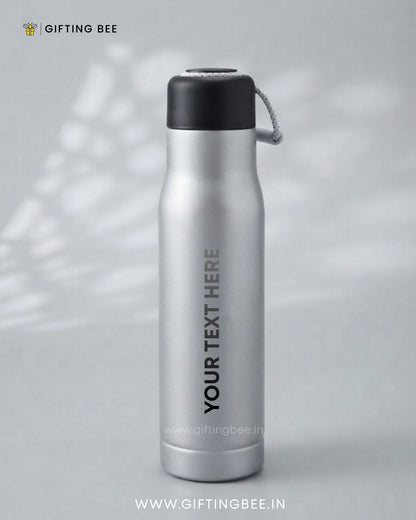 PERSONALISED HOT & COLD BOTTLE - SILVER 550ML