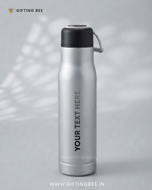 PERSONALISED HOT & COLD BOTTLE - SILVER 550ML