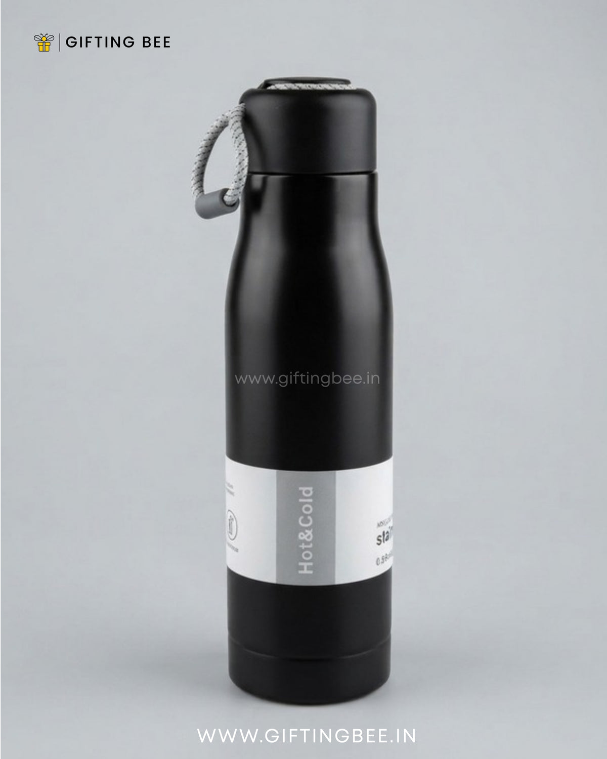 PERSONALISED HOT & COLD BOTTLE - BLACK 550ML