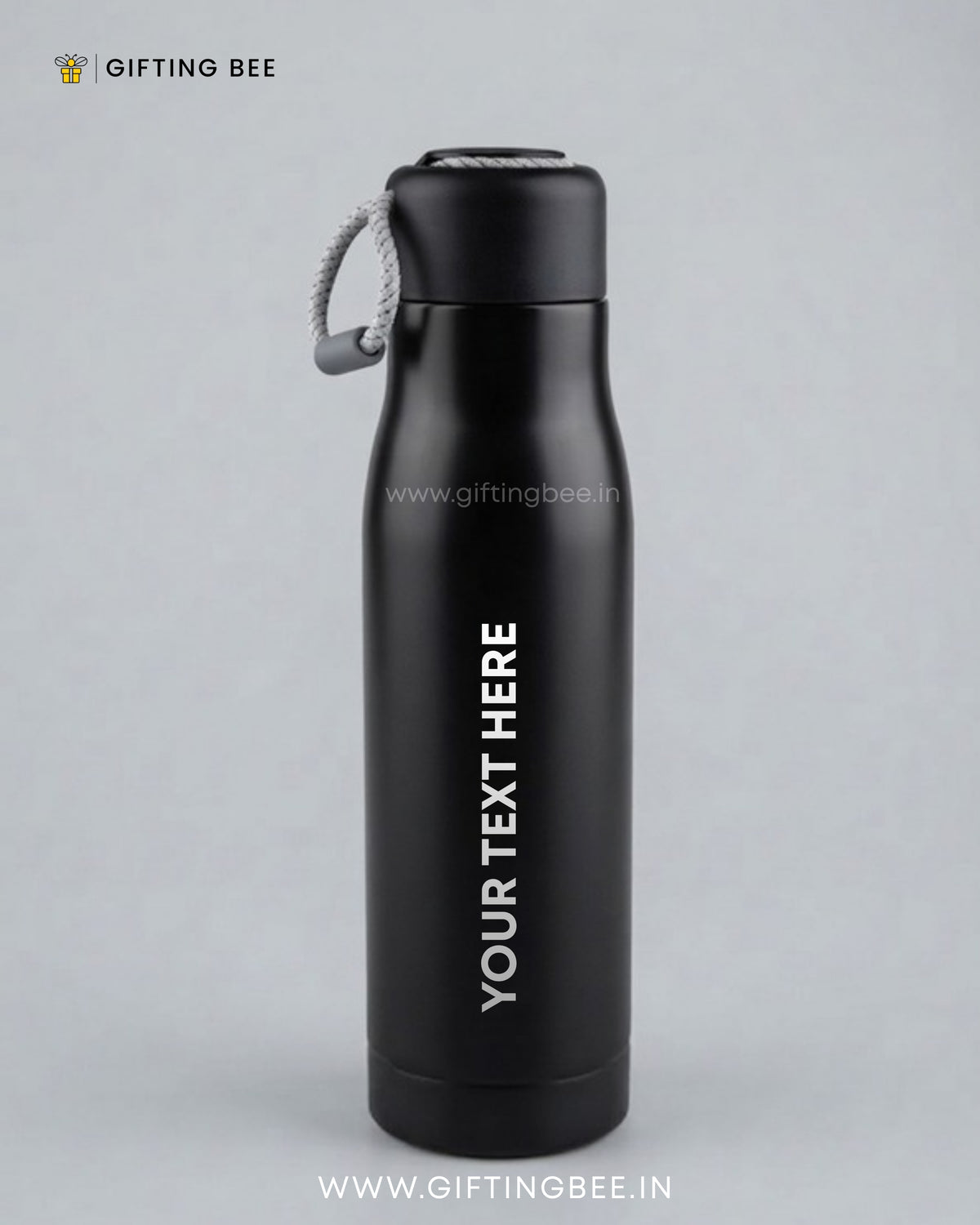 PERSONALISED HOT & COLD BOTTLE - BLACK 550ML