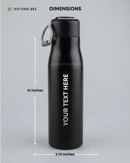 PERSONALISED HOT & COLD BOTTLE - BLACK 550ML