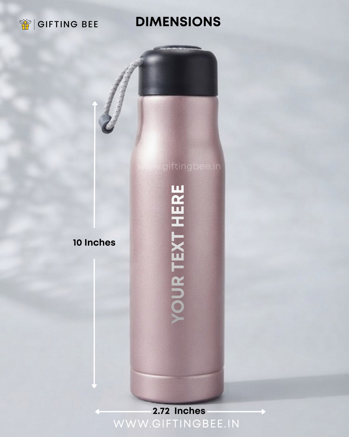 PERSONALISED HOT & COLD BOTTLE - PINK 550ML