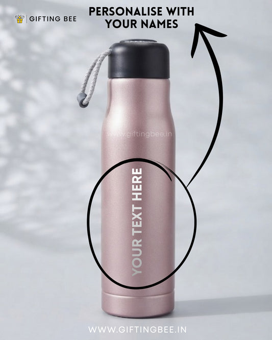 PERSONALISED HOT & COLD BOTTLE - PINK 550ML