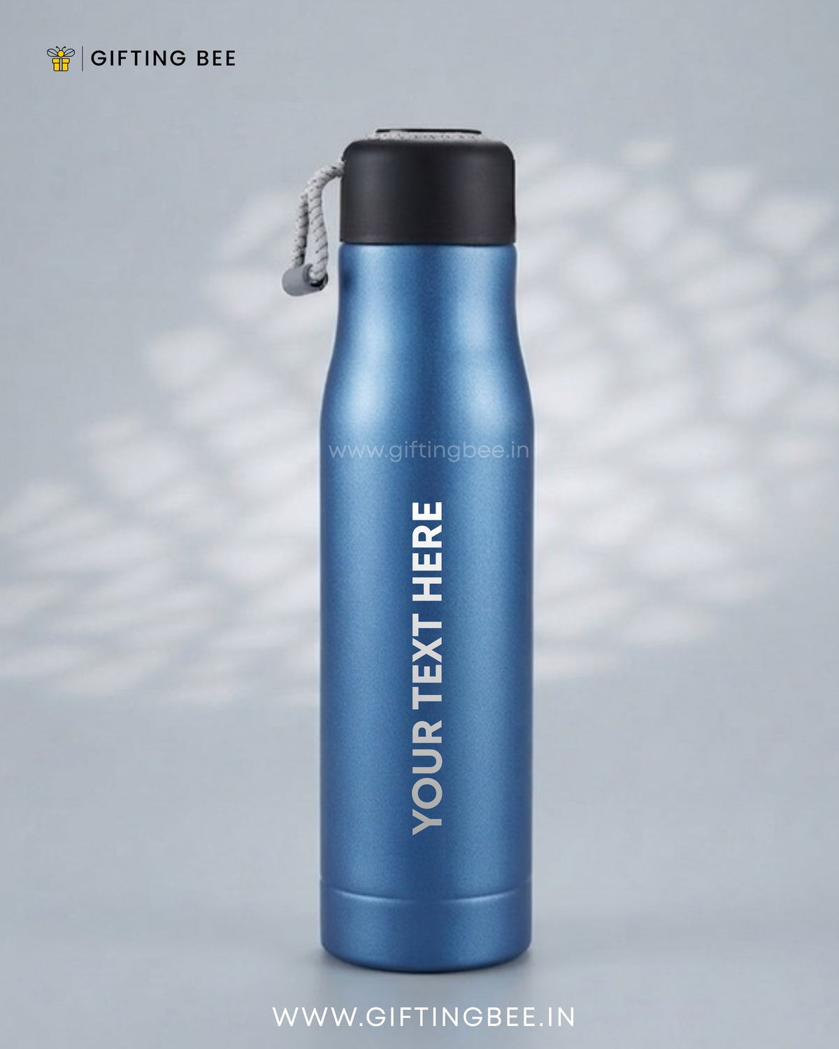 PERSONALISED HOT & COLD BOTTLE - BLUE 550ML