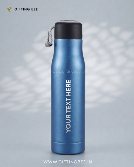 PERSONALISED HOT & COLD BOTTLE - BLUE 550ML