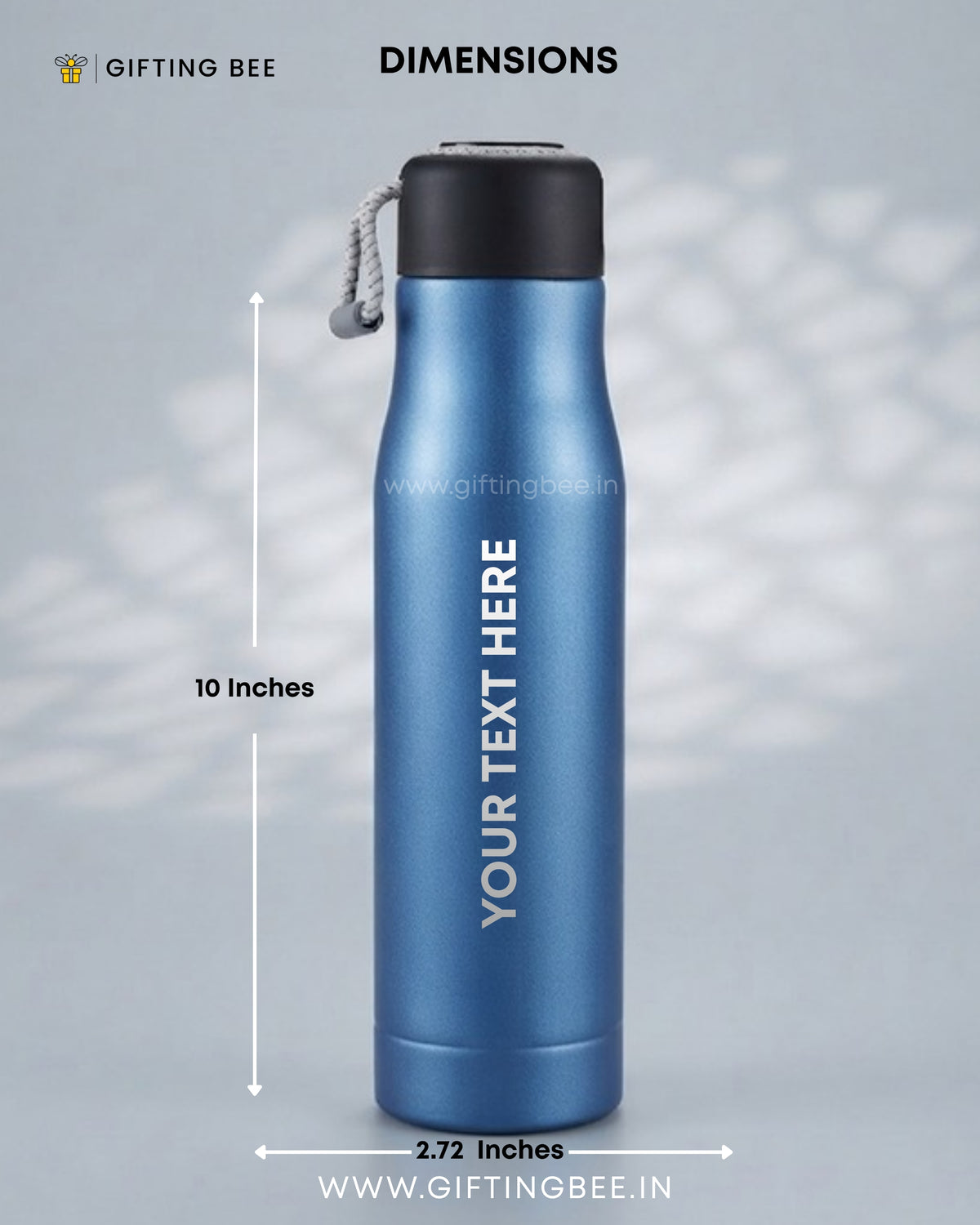 PERSONALISED HOT & COLD BOTTLE - BLUE 550ML