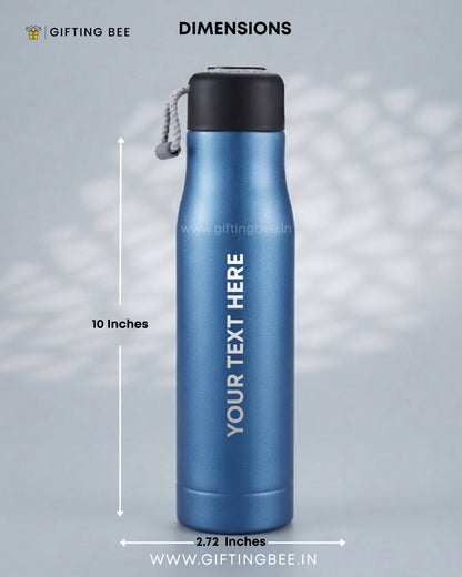 PERSONALISED HOT & COLD BOTTLE - BLUE 550ML