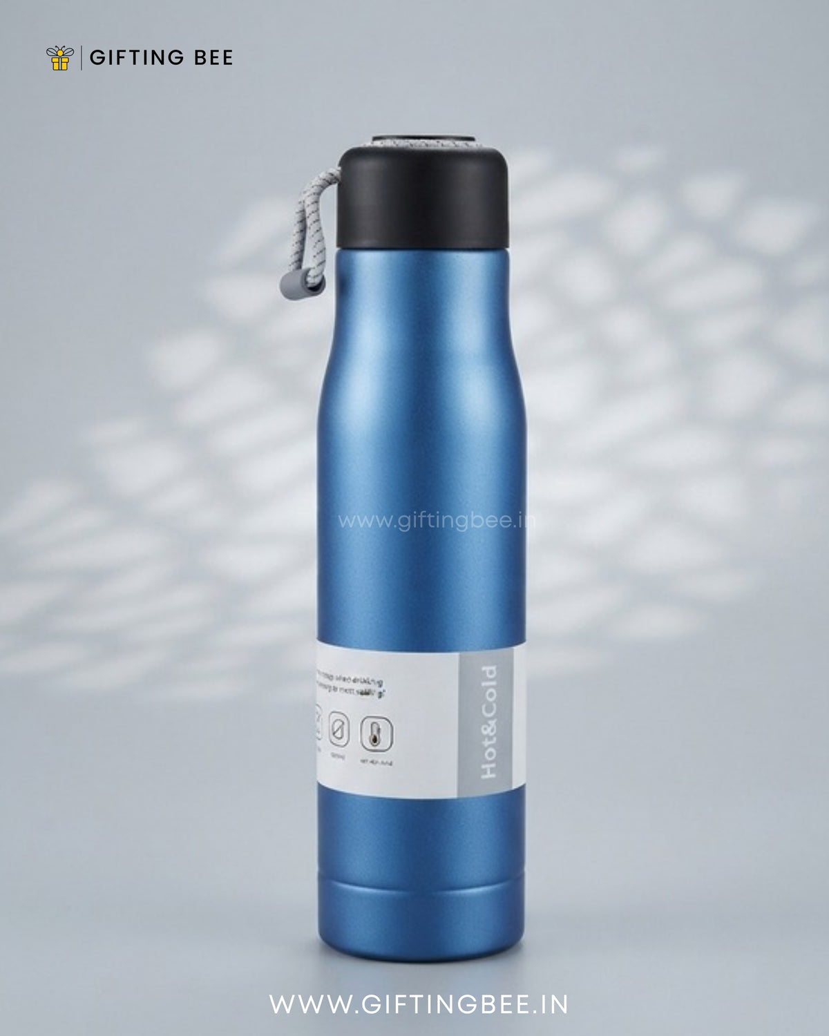 PERSONALISED HOT & COLD BOTTLE - BLUE 550ML