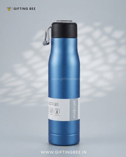 PERSONALISED HOT & COLD BOTTLE - BLUE 550ML