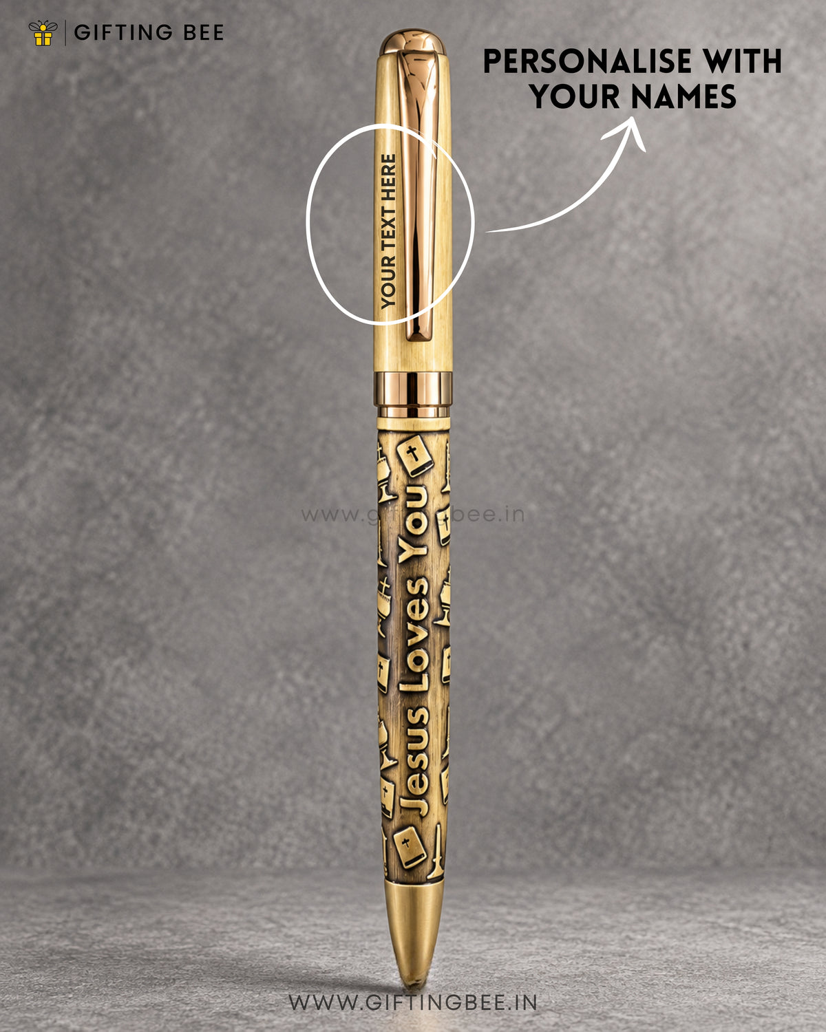 ETCHED GOD PEN  -JESUS