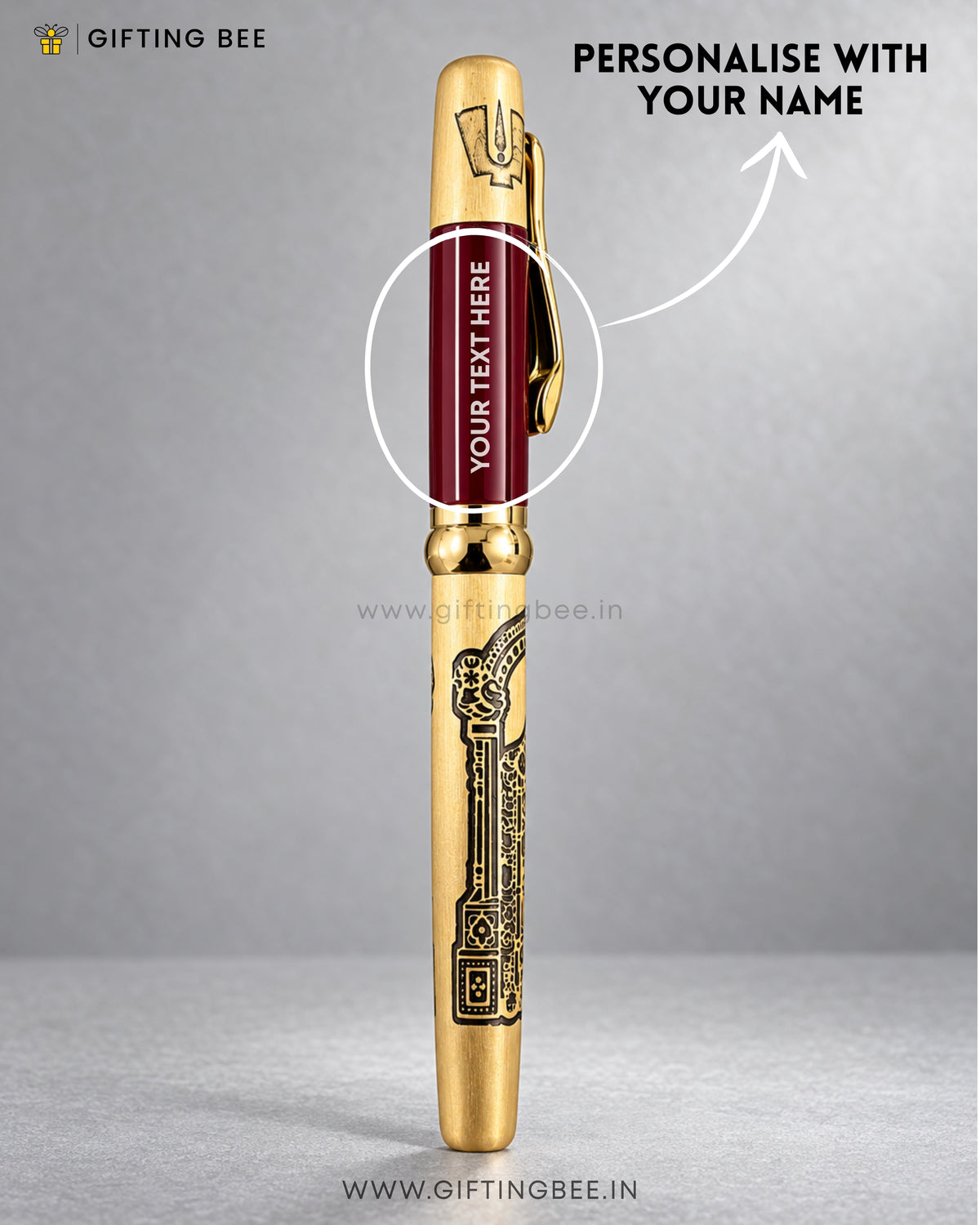 ETCHED RED GOLD GOD PEN - BALAJI