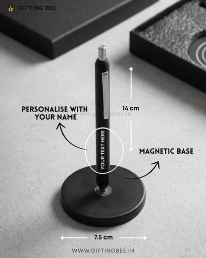 MAGNETIC BASE METAL PEN SET ROUND