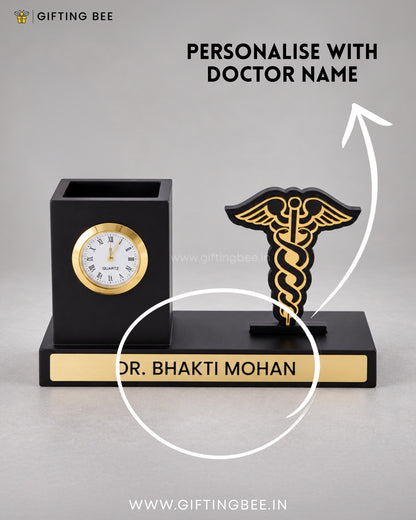 DOCTOR PEN STAND WITH CLOCK