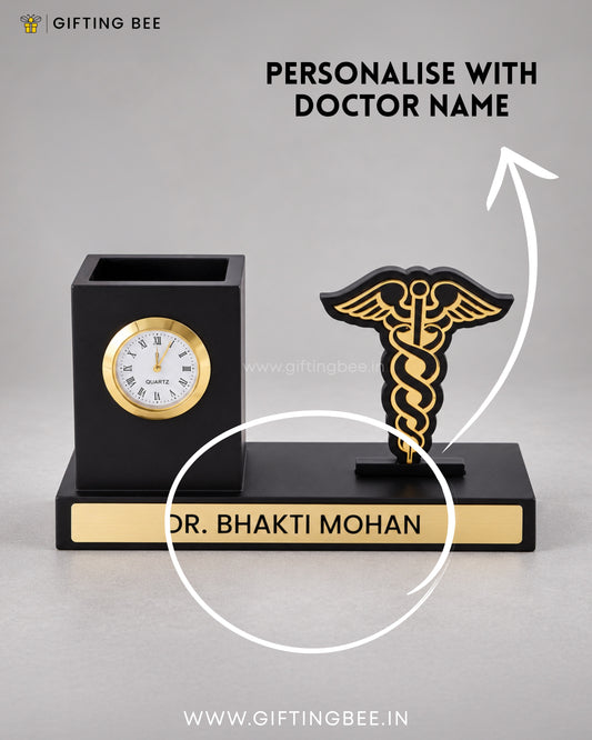 DOCTOR PEN STAND WITH CLOCK