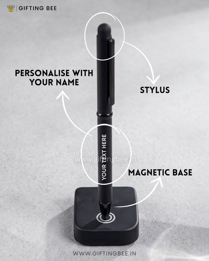 MAGNETIC BASE METAL PEN SET RECTANGLE