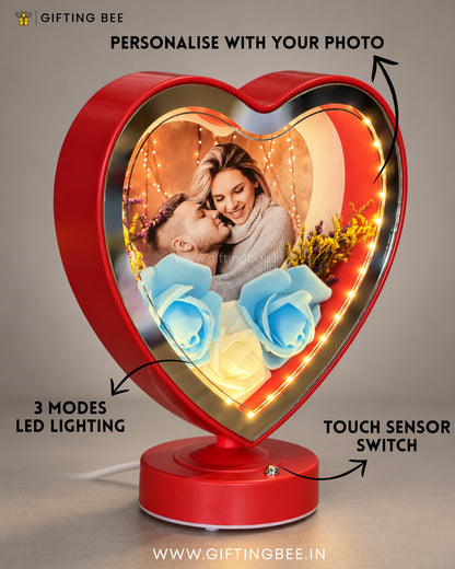 HEART LED FLOWER LAMP RED