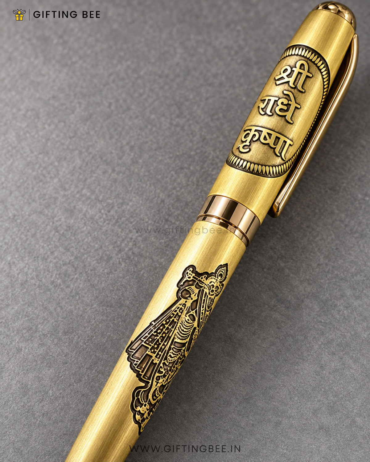 ETCHED GOD PEN   -RADHA KRISHNA