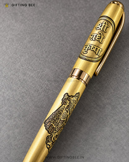 ETCHED GOD PEN   -RADHA KRISHNA