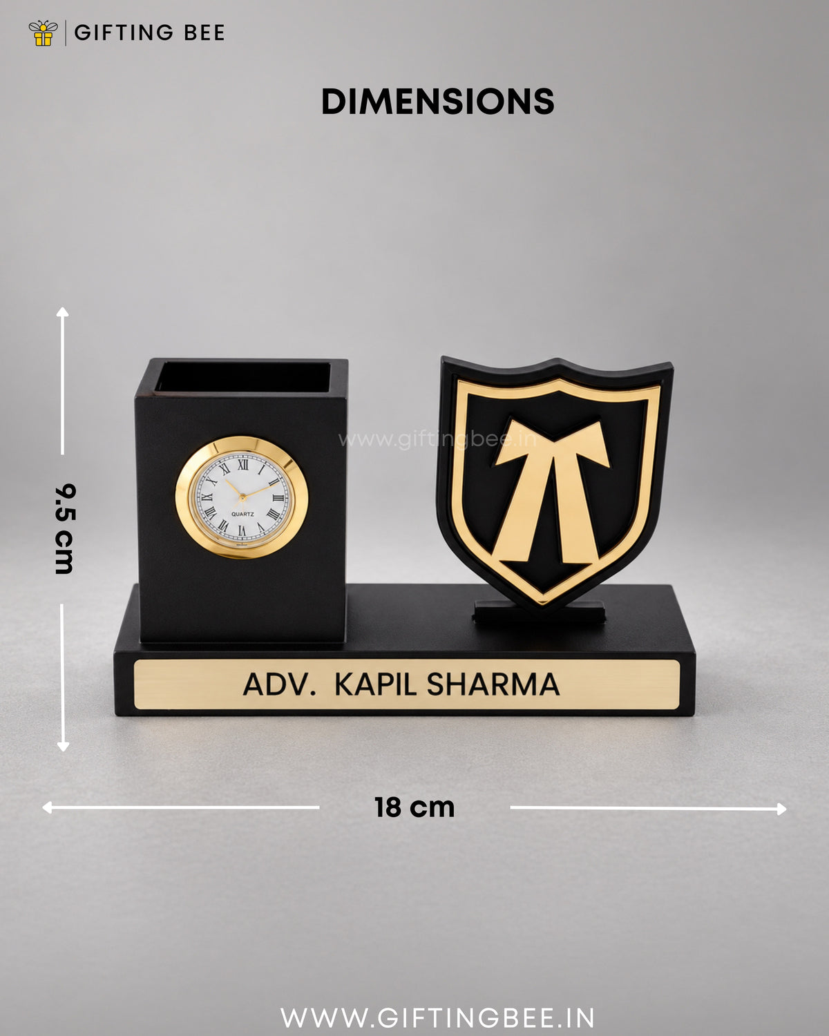 ADVOCATE PEN STAND WITH CLOCK
