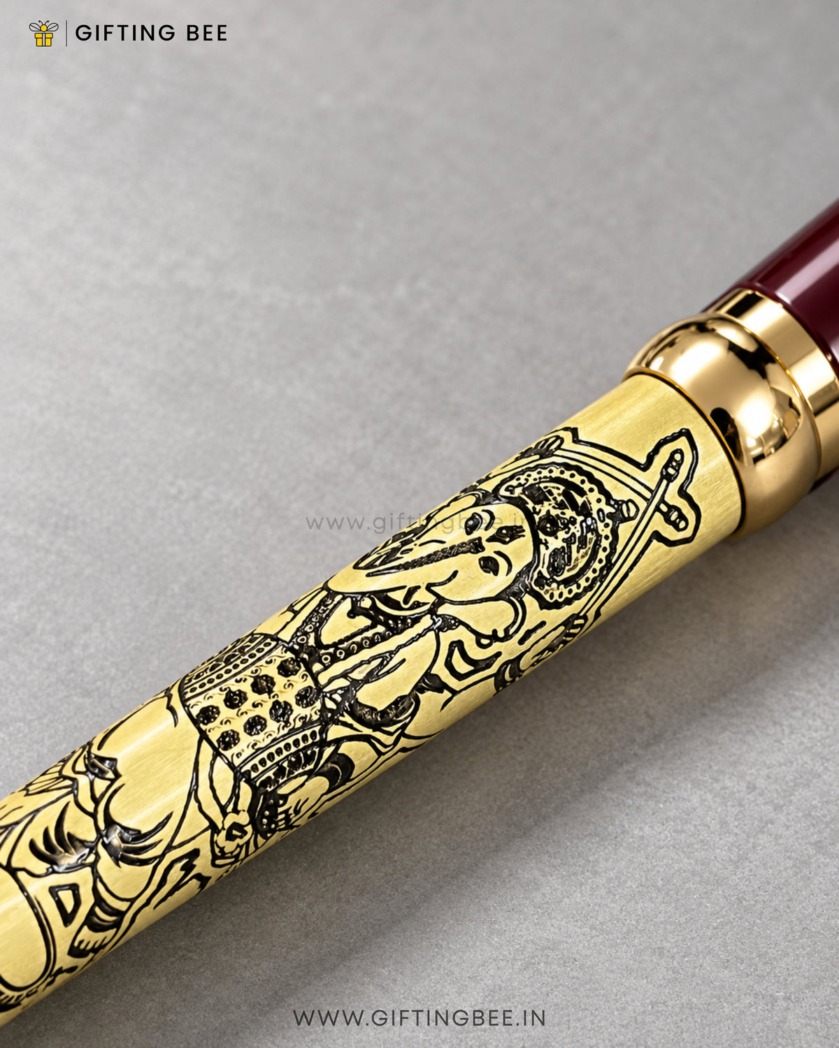 ETCHED RED GOLD GOD PEN - GANESHA