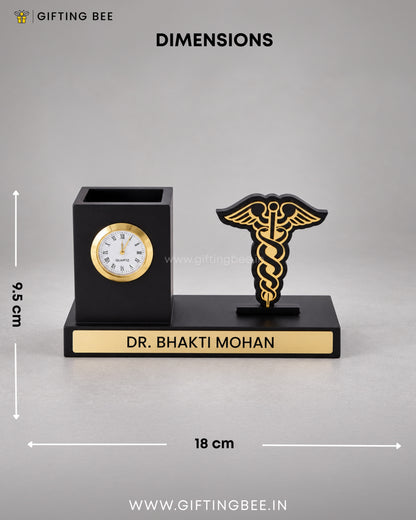 DOCTOR PEN STAND WITH CLOCK