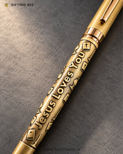 ETCHED GOD PEN  -JESUS
