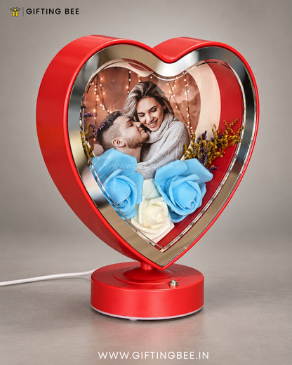 HEART LED FLOWER LAMP RED