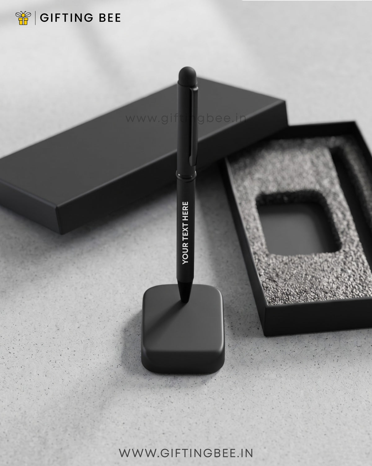 MAGNETIC BASE METAL PEN SET RECTANGLE