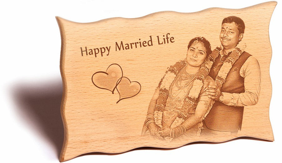 WOODEN ENGRAVING - ZIG ZAG SHAPE