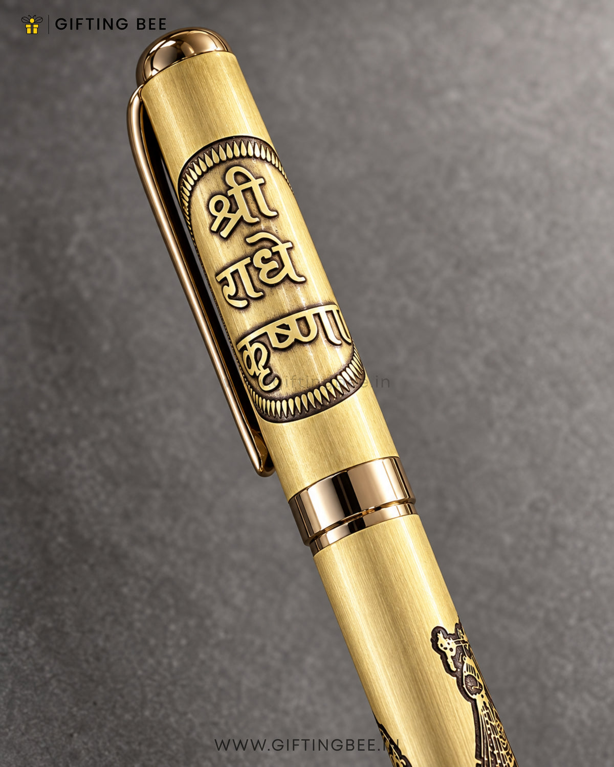 ETCHED GOD PEN   -RADHA KRISHNA