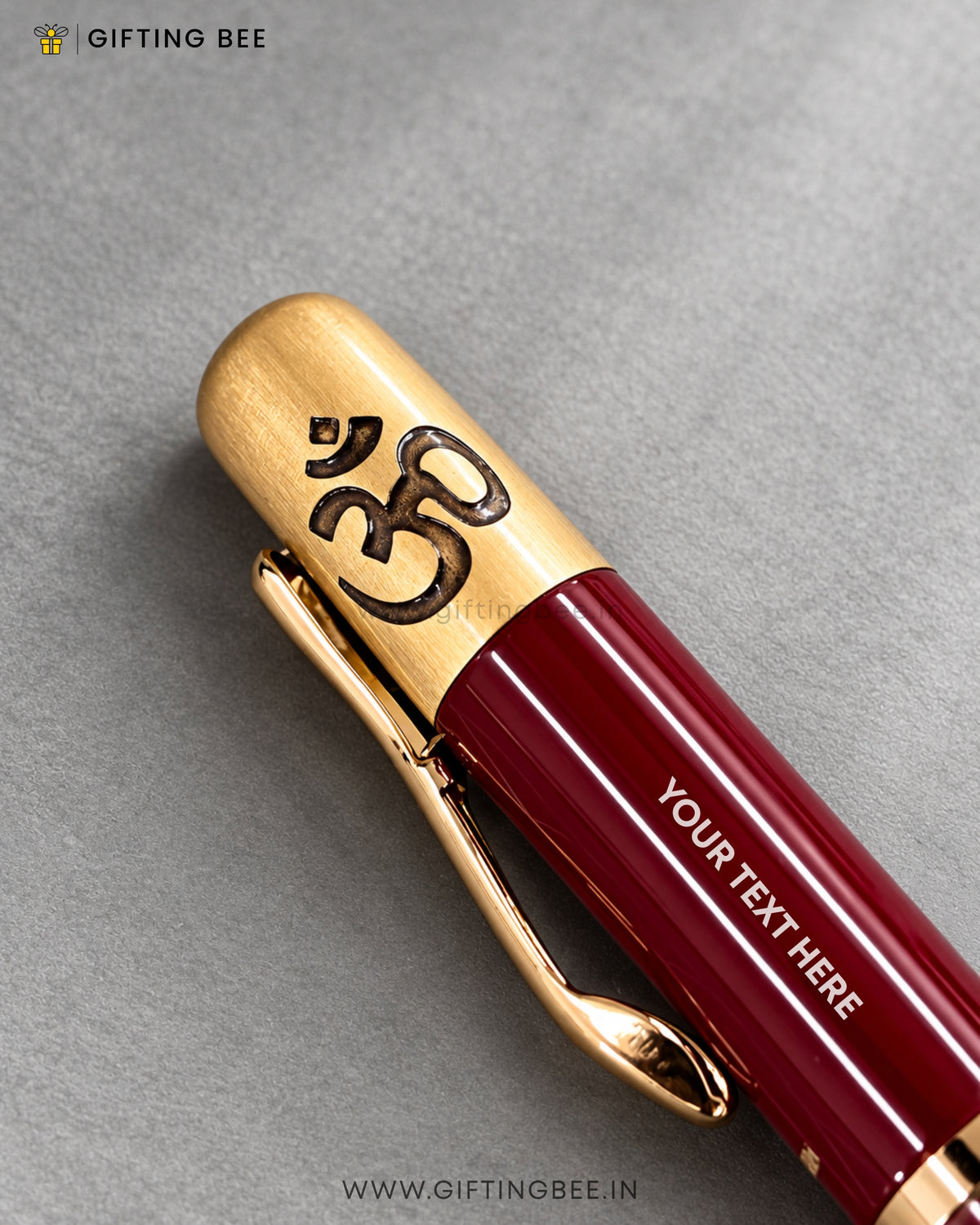 ETCHED RED GOLD GOD PEN - GANESHA