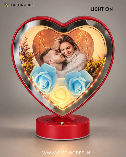 HEART LED FLOWER LAMP RED